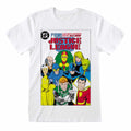 White - Front - Justice League Unisex Adult Comic Cover T-Shirt