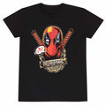 Navy - Front - Deadpool Unisex Adult Gangsta T-Shirt