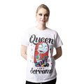 White - Side - Nightmare Before Christmas Unisex Adult Queen Of Screams T-Shirt