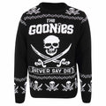 Black-White - Front - The Goonies Unisex Adult Never Say Die Jumper