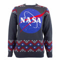 Multicoloured - Front - NASA Unisex Adult Knitted Jumper