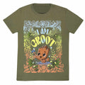 Olive - Front - Guardians Of The Galaxy Unisex Adult I Am Groot Seventies Style T-Shirt