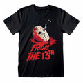 Black - Front - Friday The 13th Unisex Adult Classic Mask T-Shirt