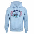 Blue - Front - Lilo & Stitch Unisex Adult Cute Face Pullover Hoodie