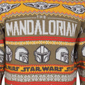 Multicoloured - Side - Star Wars Mandalorian Unisex Adult Repeat Print Knitted Jumper