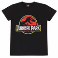 Black - Front - Jurassic Park Unisex Adult Classic Logo T-Shirt