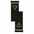 Black-Gold - Front - Harry Potter Unisex Adult Deathly Hallows Scarf