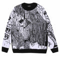 Black-White - Front - Junji-Ito Unisex Adult Face Melting Knitted Jumper