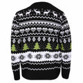 Black-White-Red - Back - The Simpsons Unisex Adult Homer Simpson Knitted Jumper