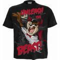 Black - Front - Looney Tunes Unisex Adult Unleash The Beast Taz T-Shirt