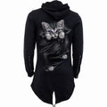 Black - Back - Spiral Direct Womens-Ladies Pocket Kitten Full Zip Hoodie