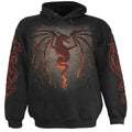 Black - Front - Spiral Direct Unisex Adult Dragon Furnace Hoodie