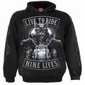 Black - Front - Spiral Direct Unisex Adult Nine Lives Hoodie