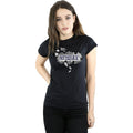 Black - Back - Beetlejuice Womens-Ladies Sandworm Logo T-Shirt