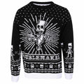 Black-White - Front - The Simpsons Unisex Adult Bad To The Bone Knitted Jumper