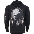 Black - Back - Spiral Direct Unisex Adult Wolf Chi Hoodie