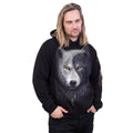 Black - Side - Spiral Direct Unisex Adult Wolf Chi Hoodie