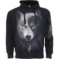 Black - Front - Spiral Direct Unisex Adult Wolf Chi Hoodie