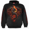 Black - Front - Spiral Direct Unisex Adult Infernal Duel Hoodie