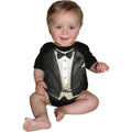 Black - Back - Spiral Direct Baby Tuxed Sleepsuit