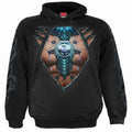 Black - Front - Spiral Direct Unisex Adult Cyber Skin Hoodie