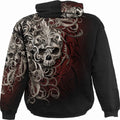 Black - Back - Spiral Direct Unisex Adult Skull Shoulder Wrap Hoodie