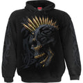 Black - Front - Spiral Direct Unisex Adult Black Gold Hoodie