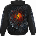 Black - Back - Spiral Direct Womens-Ladies Steampunk Skull Hoodie