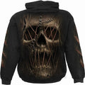 Black - Back - Spiral Direct Unisex Adult Thread Scare Hoodie