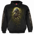 Black - Front - Spiral Direct Unisex Adult Oak Dragon Hoodie