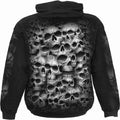 Black - Back - Spiral Direct Unisex Adult Twisted Skulls Hoodie