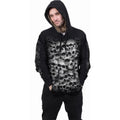 Black - Side - Spiral Direct Unisex Adult Twisted Skulls Hoodie