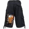 Black - Back - Spiral Direct Unisex Adult Live Loud Cargo Shorts