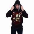 Black - Side - Spiral Direct Unisex Adult Candy Cane Santa Hoodie