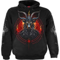 Black - Front - Spiral Direct Unisex Adult Baphomet Hoodie