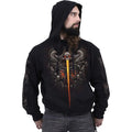 Black - Side - Spiral Direct Unisex Adult Gates Of Hell Hoodie