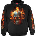 Black - Front - Spiral Direct Unisex Adult Night Rider Hoodie