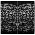 Black-Grey - Back - Spiral Direct Twisted Skulls Snood