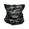 Black-Grey - Front - Spiral Direct Twisted Skulls Snood