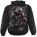 Black - Back - Spiral Direct Unisex Adult Dotd Bikers Hoodie