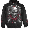 Black - Front - Spiral Direct Unisex Adult Dotd Bikers Hoodie