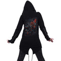 Black - Side - Spiral Direct Womens-Ladies Burnt Rose Full Zip Hoodie