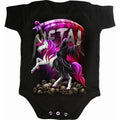 Black - Front - Spiral Direct Baby Metallicorn Sleepsuit