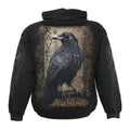 Black - Back - Spiral Direct Unisex Adult Raven Wise Hoodie