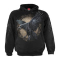 Black - Front - Spiral Direct Unisex Adult Raven Wise Hoodie