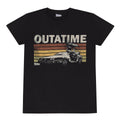 Black - Front - Back To The Future Unisex Adult Outatime Retro T-Shirt