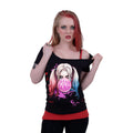 Black - Back - DC Comics Womens-Ladies Mad Love Harley Quinn Short-Sleeved T-Shirt