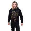 Black - Side - Spiral Direct Unisex Adult Dragon Cogs Hoodie