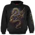 Black - Front - Spiral Direct Unisex Adult Dragon Cogs Hoodie