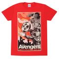 Red - Front - Avengers Unisex Adult Stylised Poster T-Shirt